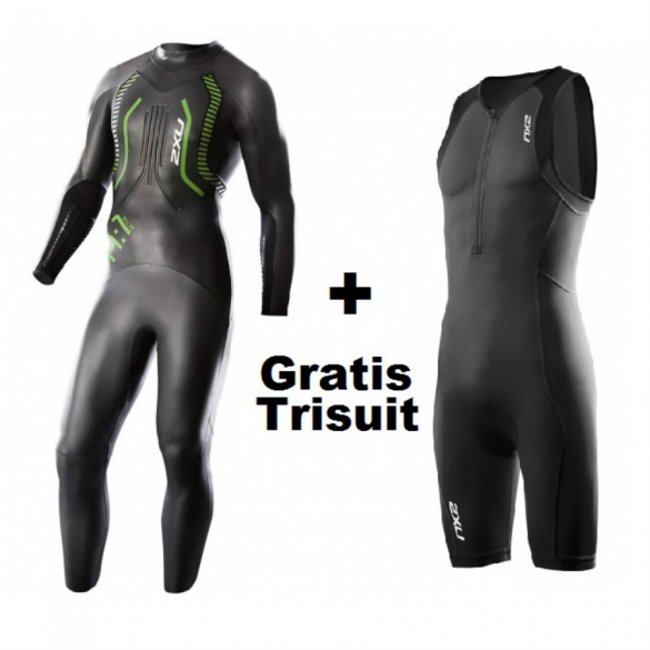 2XU A:1 Active wetsuit + GRATIS G:2 Active trisuit heren A1-G2H